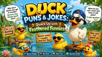 Duck Puns & Jokes Quack Up with Feathered Funnies 🦆😂