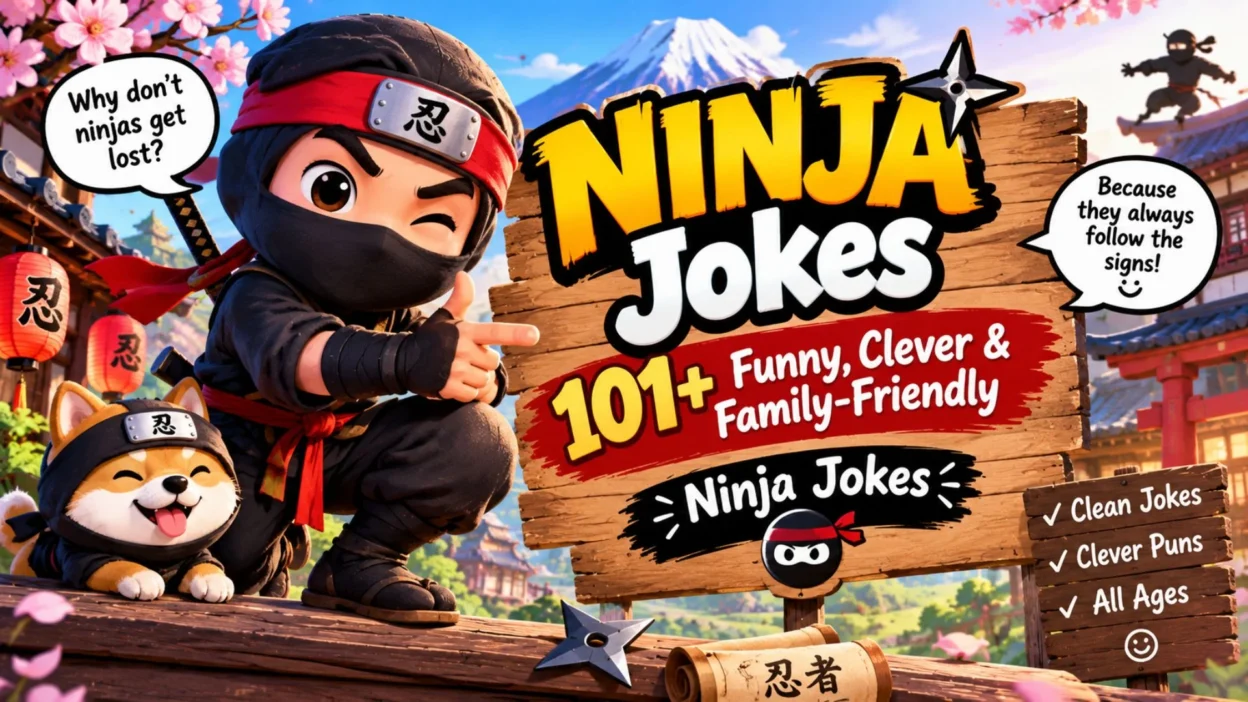 Ninja Jokes 101+ Funny, Clever & Family-Friendly Ninja Jokes 🥷