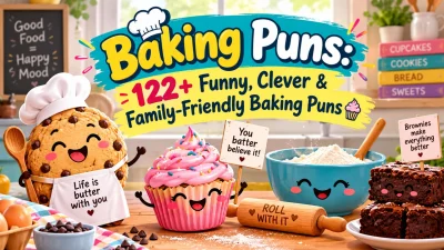 Baking Puns 122+ Funny, Clever & Family-Friendly Baking Puns 🧁