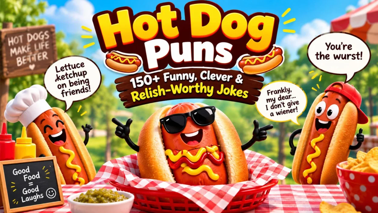 Hot Dog Puns 150+ Funny, Clever & Relish-Worthy Jokes 🌭😂