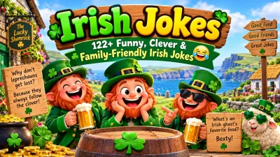 Irish Jokes 122 Funny, Clever & Family-Friendly Irish Jokes 🍀😂